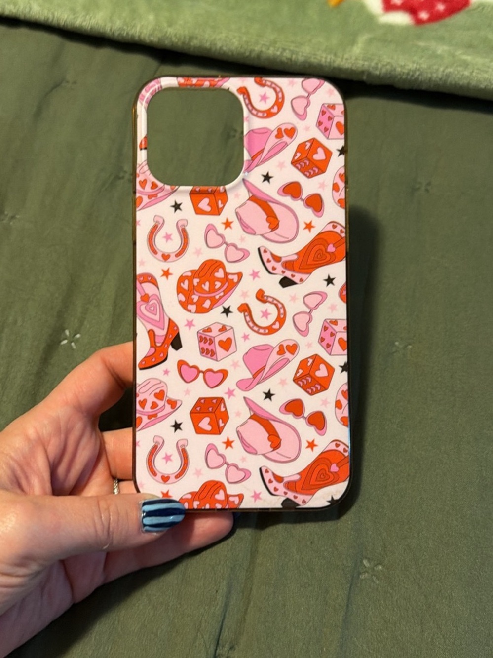 Pink & Red Patterned Phone Case – Unbranded